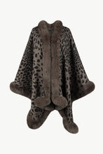 Load image into Gallery viewer, 4 Colors - Leopard Open Front Poncho Ti Amo I love you
