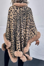 Load image into Gallery viewer, 4 Colors - Leopard Open Front Poncho Ti Amo I love you
