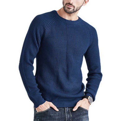 4 Colors - Mens Fashion Round Neck Knit Long Sleeve Pullover Sweater Ti Amo I love you