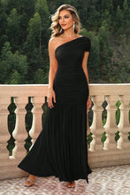 Load image into Gallery viewer, 4 Colors - One-Shoulder Ruched Maxi Dress Ti Amo I love you
