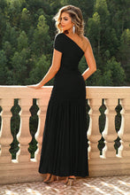 Load image into Gallery viewer, 4 Colors - One-Shoulder Ruched Maxi Dress Ti Amo I love you
