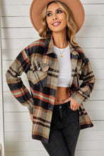 Load image into Gallery viewer, 4 Colors - Plaid Pocketed Button Down Shacket Ti Amo I love you
