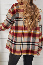 Load image into Gallery viewer, 4 Colors - Plaid Pocketed Button Down Shacket Ti Amo I love you
