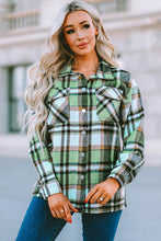 Load image into Gallery viewer, 4 Colors - Plaid Pocketed Button Down Shacket Ti Amo I love you
