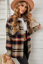 Load image into Gallery viewer, 4 Colors - Plaid Pocketed Button Down Shacket Ti Amo I love you
