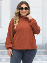 Load image into Gallery viewer, 4 Colors - Plus Size Mock Neck Long Sleeve Knit Top - Sizes L-3XL Ti Amo I love you
