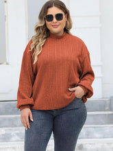 Load image into Gallery viewer, 4 Colors - Plus Size Mock Neck Long Sleeve Knit Top - Sizes L-3XL Ti Amo I love you
