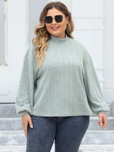 Load image into Gallery viewer, 4 Colors - Plus Size Mock Neck Long Sleeve Knit Top - Sizes L-3XL Ti Amo I love you
