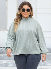 Load image into Gallery viewer, 4 Colors - Plus Size Mock Neck Long Sleeve Knit Top - Sizes L-3XL Ti Amo I love you
