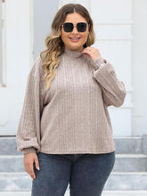 Load image into Gallery viewer, 4 Colors - Plus Size Mock Neck Long Sleeve Knit Top - Sizes L-3XL Ti Amo I love you
