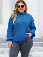 Load image into Gallery viewer, 4 Colors - Plus Size Mock Neck Long Sleeve Knit Top - Sizes L-3XL Ti Amo I love you
