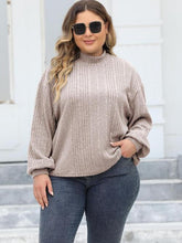 Load image into Gallery viewer, 4 Colors - Plus Size Mock Neck Long Sleeve Knit Top - Sizes L-3XL Ti Amo I love you
