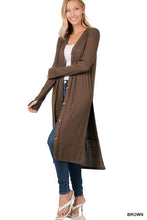 Load image into Gallery viewer, 4 Colors - Ribbed Long Cardigan - Sizes S-XL Ti Amo I love you
