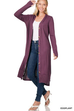 Load image into Gallery viewer, 4 Colors - Ribbed Long Cardigan - Sizes S-XL Ti Amo I love you
