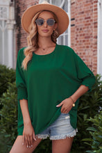 Load image into Gallery viewer, 4 Colors - Round Neck Dolman Sleeve Textured Blouse - Sizes S-2XL Ti Amo I love you
