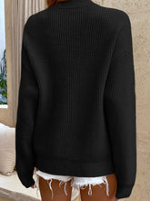 Load image into Gallery viewer, 4 Colors - Round Neck Ribbed Button-Down Sweater - Sizes S-XL Ti Amo I love you
