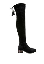 Load image into Gallery viewer, 4 Colors - Rumple -  Velvet Over The Knee Clear Heel Boots - Sizes 5-10 Ti Amo I love you
