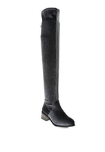 Load image into Gallery viewer, 4 Colors - Rumple -  Velvet Over The Knee Clear Heel Boots - Sizes 5-10 Ti Amo I love you
