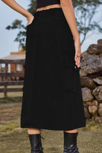 Load image into Gallery viewer, 4 Colors - Slit Front Midi Denim Skirt with Pockets - Sizes S-2XL Ti Amo I love you
