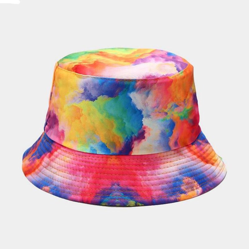 4 Colors - Tie-Dye Pattern Reversibke Bucket Hat Ti Amo I love you