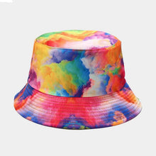 Load image into Gallery viewer, 4 Colors - Tie-Dye Pattern Reversibke Bucket Hat Ti Amo I love you
