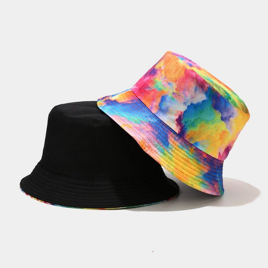 4 Colors - Tie-Dye Pattern Reversibke Bucket Hat Ti Amo I love you
