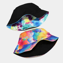 Load image into Gallery viewer, 4 Colors - Tie-Dye Pattern Reversibke Bucket Hat Ti Amo I love you
