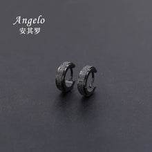 Load image into Gallery viewer, 4 Colors - Titanium Steel Hip Hop Buckle Earrings Ti Amo I love you
