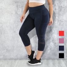 Load image into Gallery viewer, 4 Colors - Womens Plus Size - Cropped Legging Yoga Pants - Capri Leggins Ti Amo I love you
