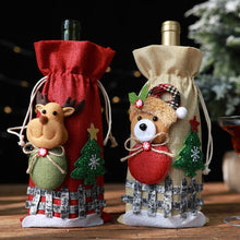 Load image into Gallery viewer, 4 Styles -Assorted 2-Piece Christmas Doll Wine Bottle Covers Ti Amo I love you
