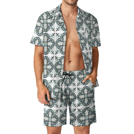 4 Styles - Ti Amo I love you - Exclusive Brand  - Mens Leisure Beach Suit - Shirt+ Shorts Ti Amo I love you