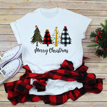 Load image into Gallery viewer, 4 Styles - Womens Christmas Tree T-shirt - Sizes S-3XL Ti Amo I love you
