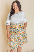 Load image into Gallery viewer, 4 Styles - Womens Plus Size - Double Ruffle Sleeve Midi Dress - Sizes 1X-3X Ti Amo I love you
