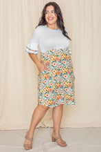 Load image into Gallery viewer, 4 Styles - Womens Plus Size - Double Ruffle Sleeve Midi Dress - Sizes 1X-3X Ti Amo I love you
