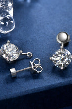 Load image into Gallery viewer, 4 ctw Carat Moissanite Drop Earrings Ti Amo I love you
