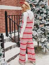 Load image into Gallery viewer, Shiny Christmas Color Contrast Wide-Legged Jumpsuit
