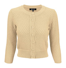 Load image into Gallery viewer, Cute Pattern Cropped Cardigan Sweater  3/4 Sleeve
