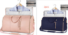 Load image into Gallery viewer, Womens Large Capacity Travel Duffle Bag  Folding Suit Bag Waterproof Clothes Handbag Totes
