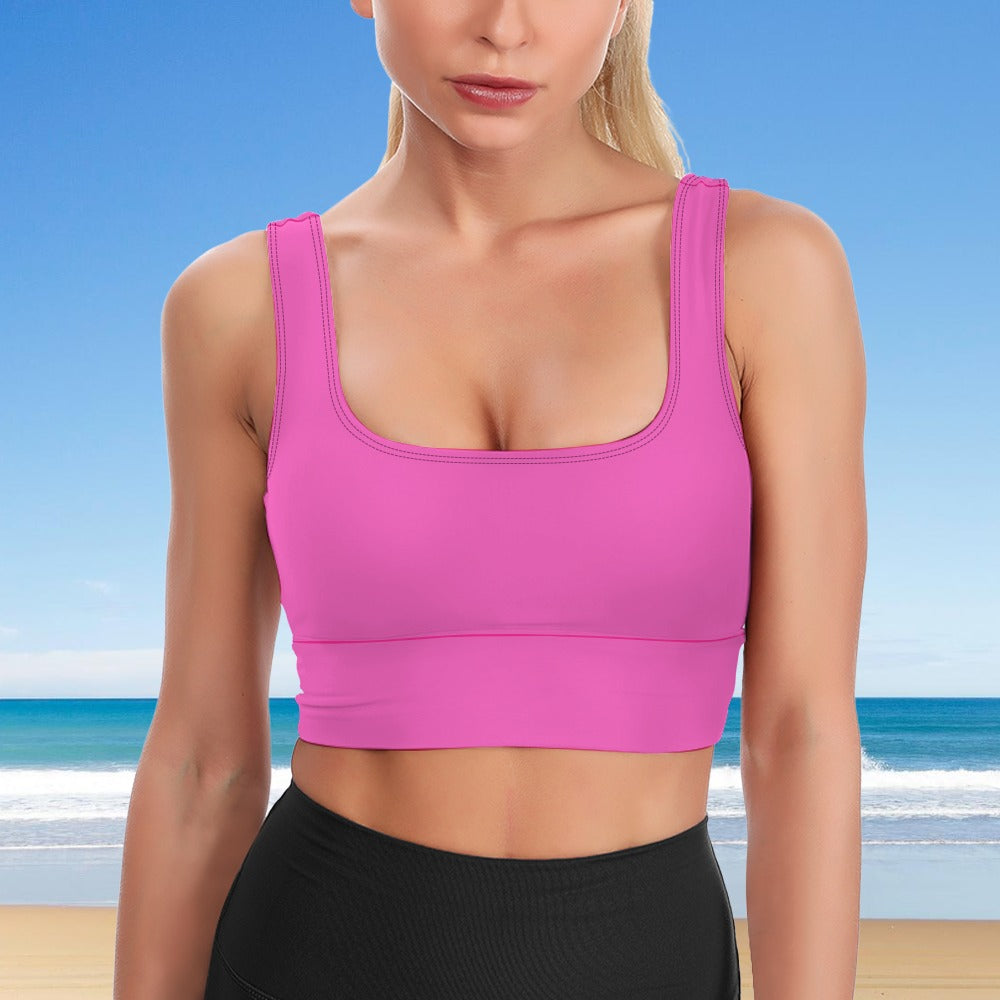 Ti Amo I love you - Exclusive Brand - Hot Pink - Comfortable Yoga Vest Top