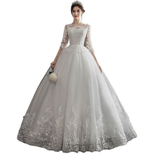 Load image into Gallery viewer, Bridal Lace Shoulder Slimming Long Sleeve Lace Bridal Gown
