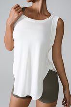 Load image into Gallery viewer, Slit Round Neck Active Tank
