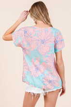 Load image into Gallery viewer, BOMBOM Floral Short Sleeve T-Shirt
