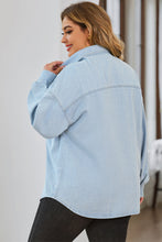 Load image into Gallery viewer, Plus Size Snap Down Pocketed Denim Jacket
