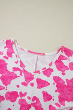 Load image into Gallery viewer, Rose Animal Print Long Sleeve V Neck Plus Size Top
