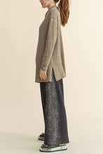 Load image into Gallery viewer, Davi &amp; Dani Slit Mock Neck Long Sleeve Top
