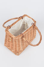 Load image into Gallery viewer, Bamboo Weaved Small Picnic Basket Clutch

