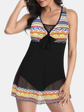 Load image into Gallery viewer, Geometric Wide Strap One-Piece Swimwear
