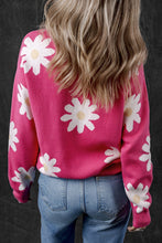 Load image into Gallery viewer, Daisy Round Neck Dropped Shoulder Sweater
