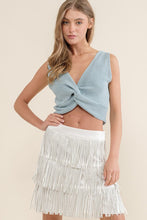 Load image into Gallery viewer, RHINESTONE SUEDE FRINGE SKIRT
