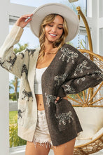 Load image into Gallery viewer, BiBi Open Front Long Sleeve Contrast Cardigan
